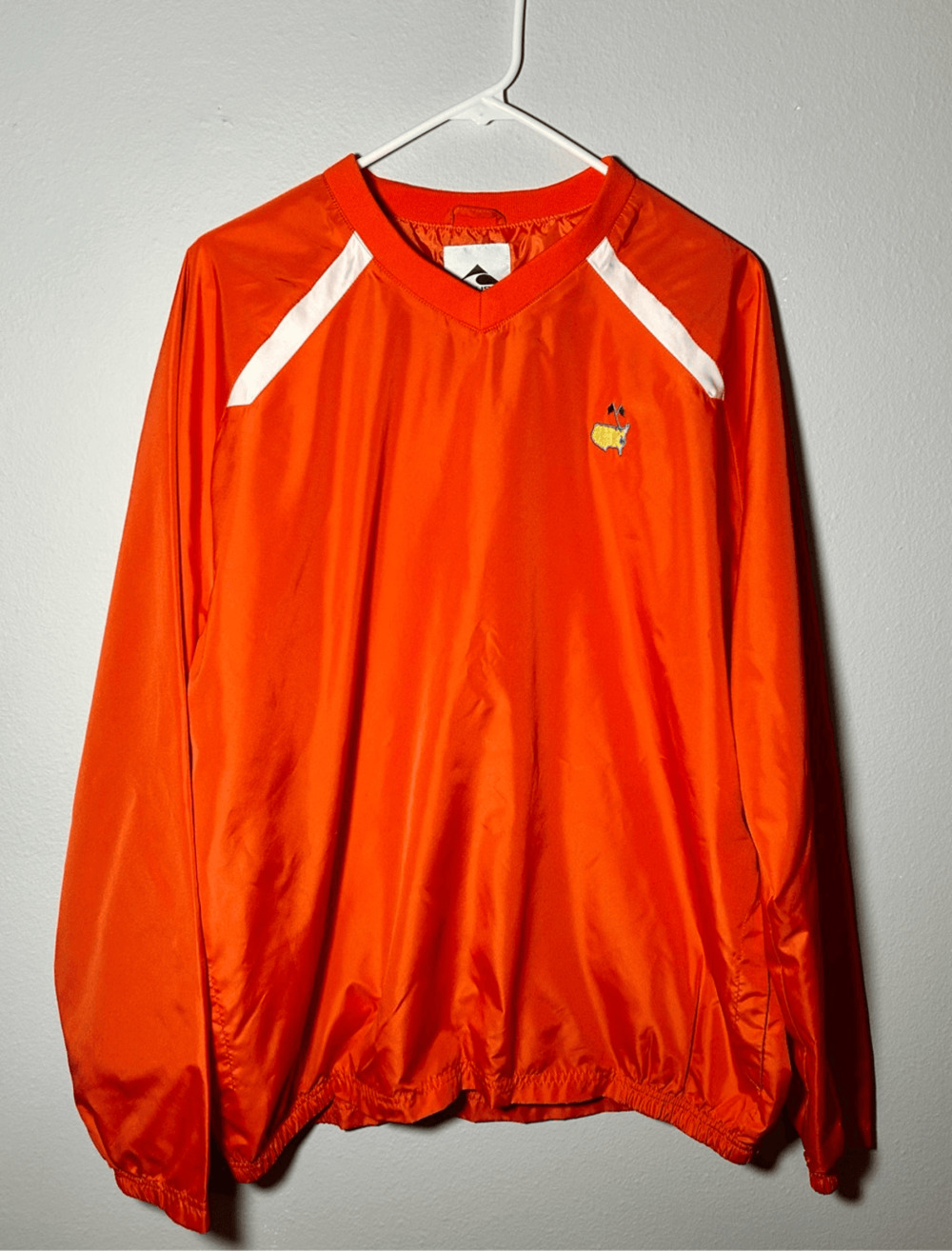 Masters Orange Pullover Nylon Windbreaker Augusta Men’s Size Large